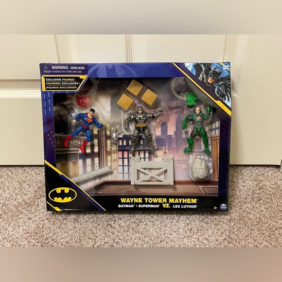 DC Comics Batman Wayne Tower Mayhem Set Armored Batman Lex Luther‎ Superman NEW - Picture 1 of 5